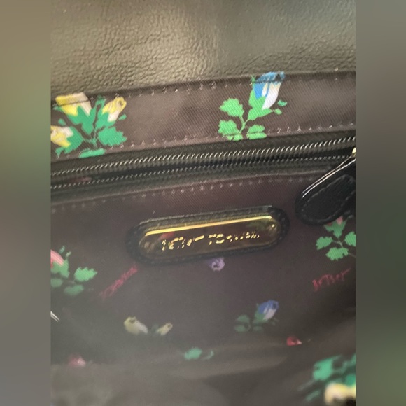 VTG BETSY JOHNSON Denim Painted Roses Telephone 📞 Purse Crossbody - Picture 7 of 14